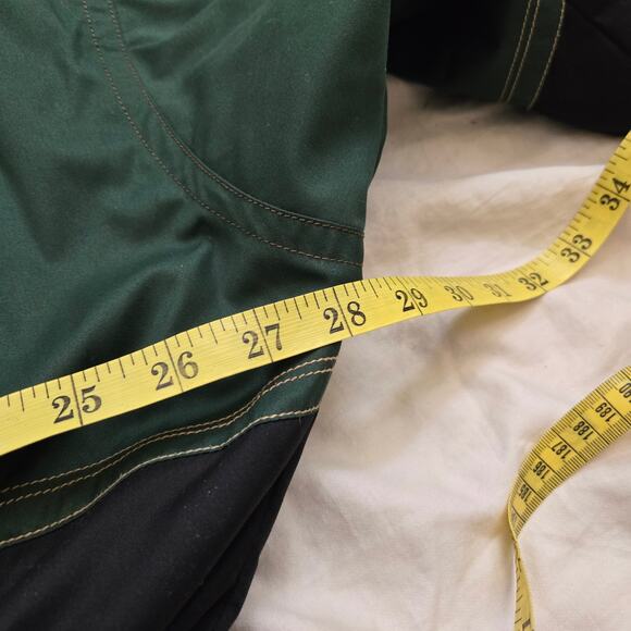 Vintage Bogner Sports One Piece Ski Suit Size 42 Green Black Hidden Hood Belted - Picture 15 of 16